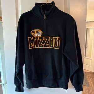 Mizzou Black 1/4 Zip Sweatshirt